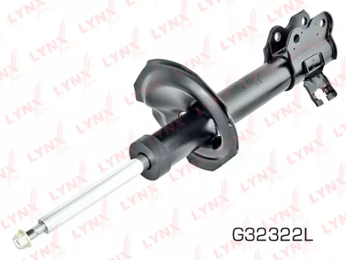 Shock absorber strut gas, left, front