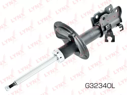 Shock absorber strut gas, left, front