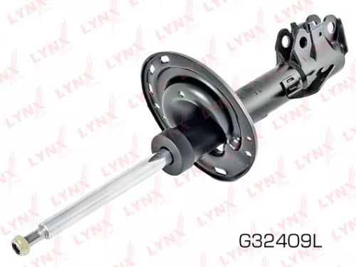 Shock absorber strut gas, left, front