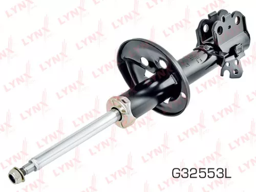 Shock absorber strut gas, left, front