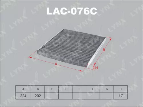 Cabin filter, carbon