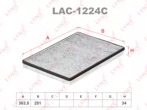 Cabin filter, carbon