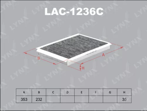 Cabin filter, carbon