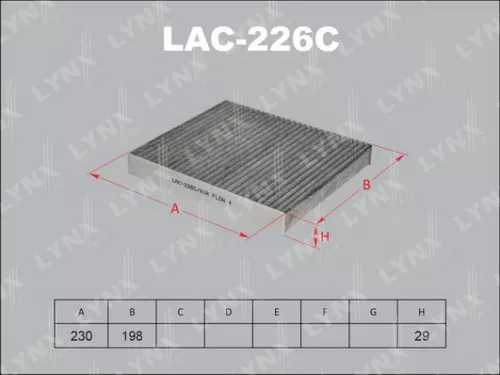 Cabin filter, carbon