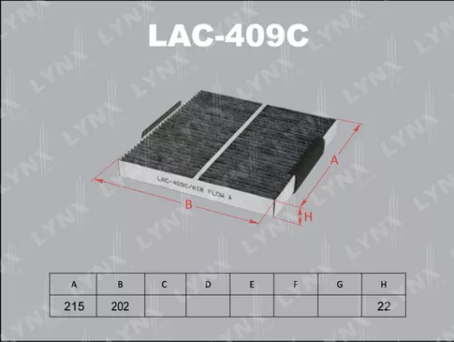 Cabin filter, carbon