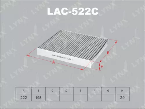 Cabin filter, carbon