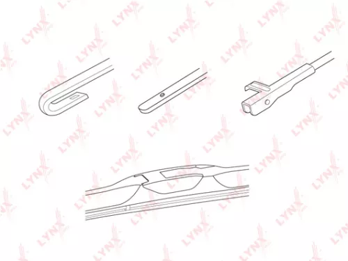 Hybrid wiper blade, 430mm