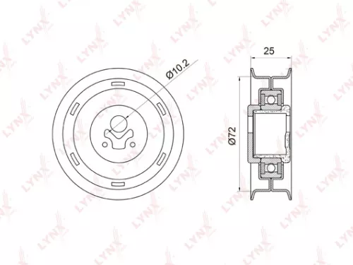 Tension pulley, timing belt