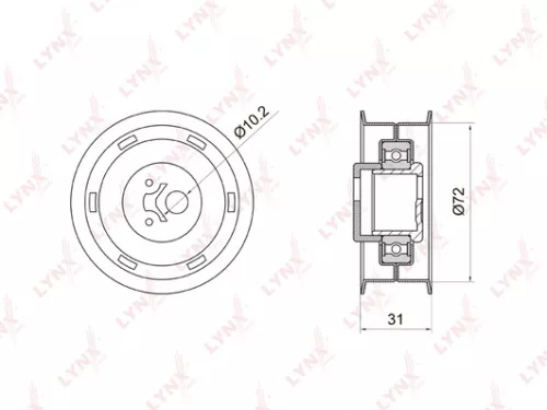 Tension pulley, timing belt
