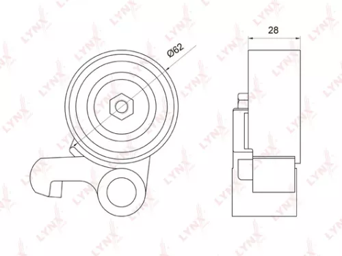Tension pulley, timing belt