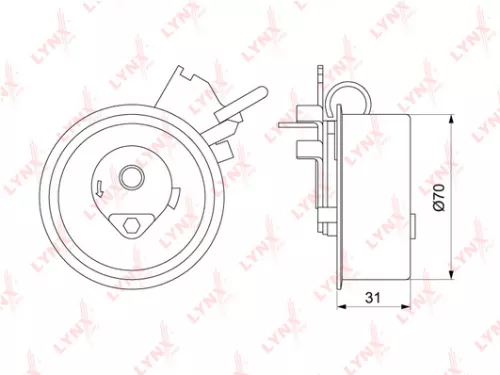 Tension pulley, timing belt