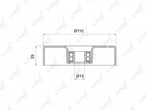 Tension pulley, poly v-belt