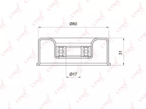 Tension pulley, poly v-belt