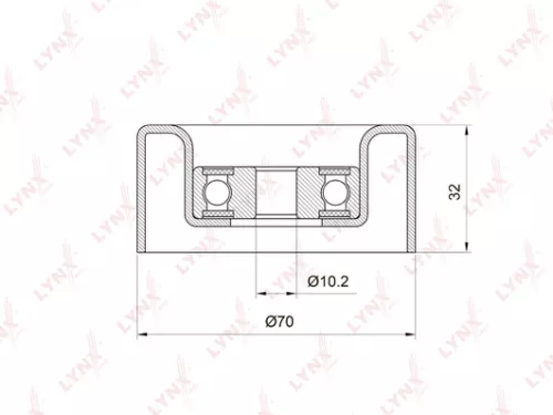 Deflection/Guide pulley, poly v-belt