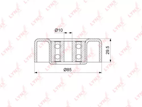 Deflection/Guide pulley, poly v-belt