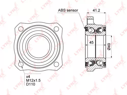 Wheel bearing, rear