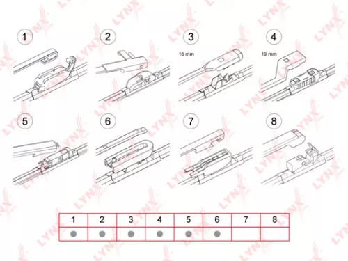 Flat wiper blade, 500mm